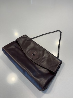 COACH Turn Lock Over The Shoulder & Clutch Combo Handbag Leather