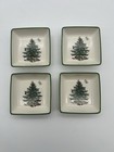 Spode Christmas Tree Collection Tidbit Square Plates, Set of 4