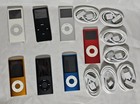 Bundled Lot of 7 iPod Nano (1st–4th Gen) – Parts/Repair – w/ Cables