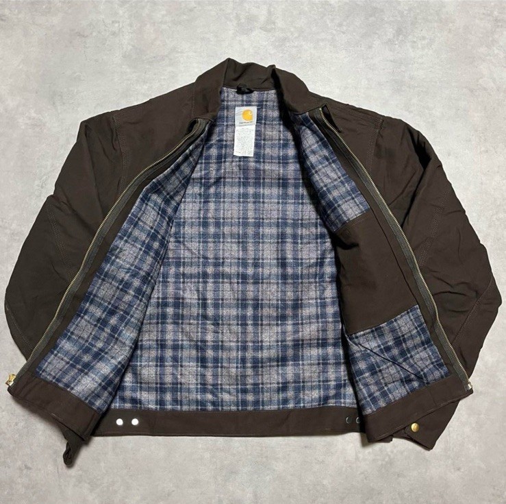 Carhartt デトロイトジャケット ダークブラウン j200 USA製 Carhartt Detroit Jacket Dark Brown J200 Made in USA Size L Vintage