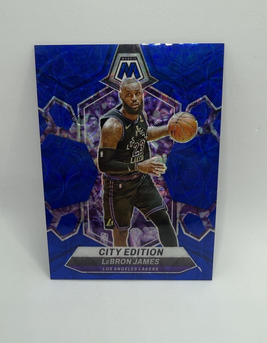 2023-24 Lebron James Panini Mosaic Blue Scope International /25 City Edition 278
