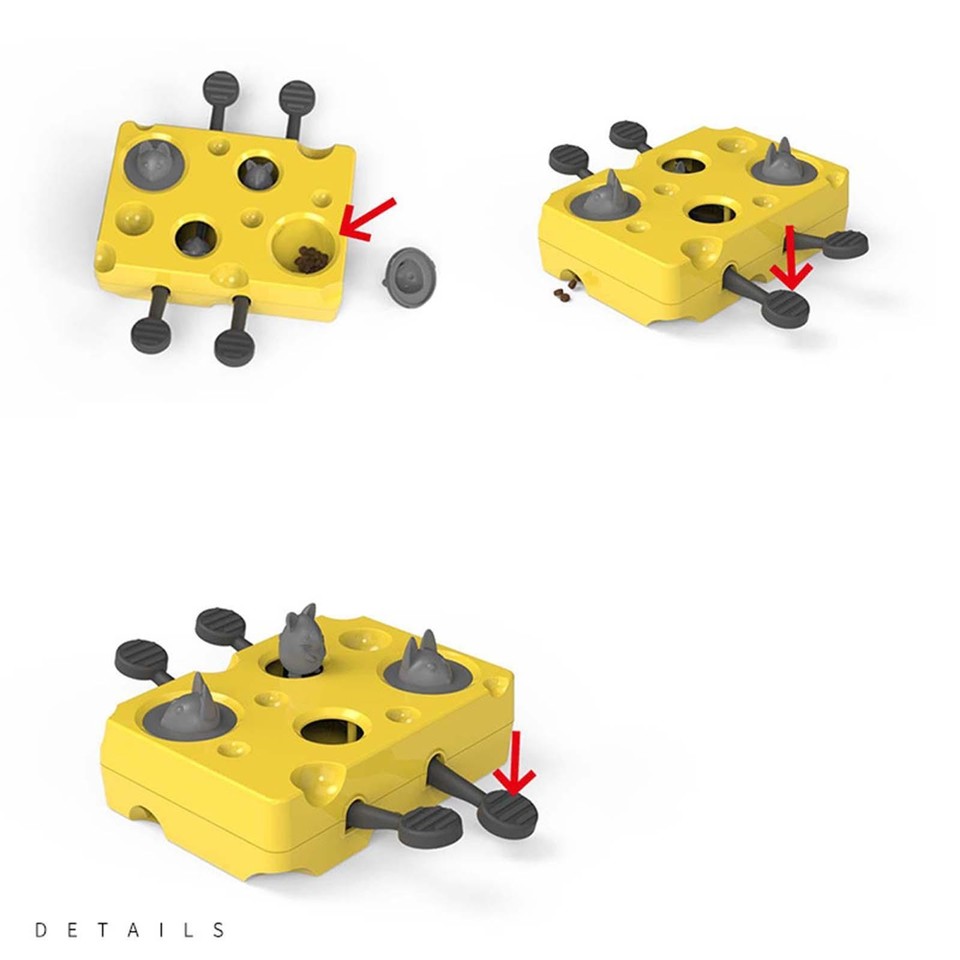 Jouet Interactif - Balle à Croquettes Pour Chat - SLIMCAT Orange