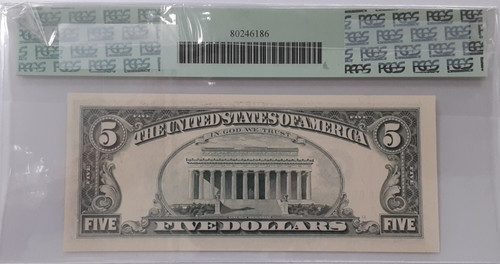 1993 $5 FRN *STAR* Chicago Dist Withrow/Bentsen Fr 1983-G* PCGS Ch. New 63 PPQ - Picture 2 of 2