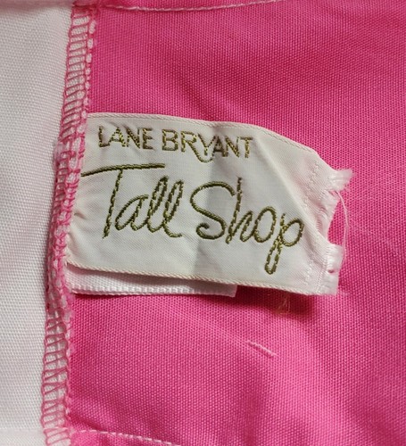 VINTAGE 1960's LANE BRYANT Pink Floral Embroidery Mod Hippie Shift Dress Plus... - Picture 5 of 8