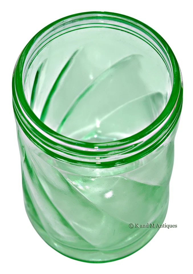 Paden City Rena #154 Line Green Spiral Sugar Shaker - Image 4 of 4