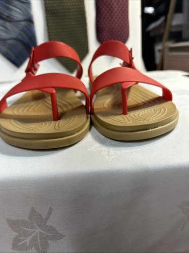 Crocs Sandals Size 9 - EUC Red Comfort - Picture 8 of 13