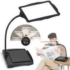 Magnifying Glass with Light and Stand 50 Ultra-Bright LEDs Large Magnifying L...