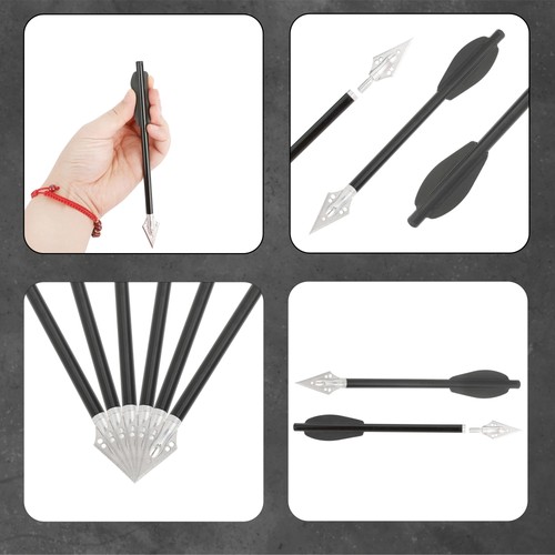 6xfreccia tiro con l'arco alluminio bullone balestra bersaglio caccia tiro bersaglio - Foto 5 di 15