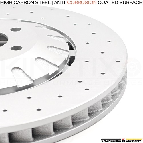 FOR AUDI SQ7 FRONT REAR DRILLED BRAKE DISCS PADS WEAR WIRE SENSORS 400mm 350mm - Picture 9 of 17