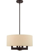 Livex Lighting 46164-07 Cresthaven - 4 Light Chandelier in Contemporary Style -