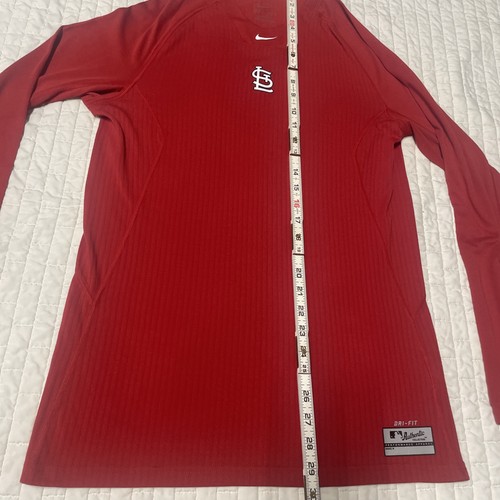 St. Louis Cardinals Nike Dri-Fit long sleeve Shirt Size Men’s Medium Authentic   - Picture 6 of 11