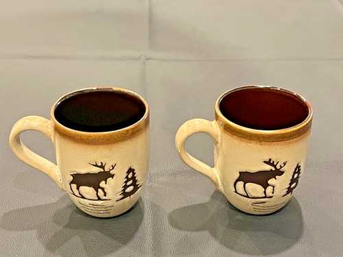 Juego de 2 tazas de café Woodland Home Studio Brown Moose - Imagen 2 de 6
