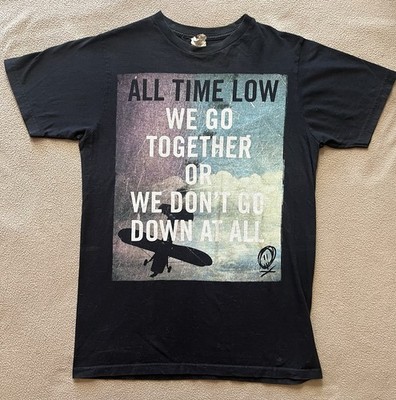 All Time Low Somewhere In Neverland Lyric Band T Shirt Pop Punk Emo Tee M
