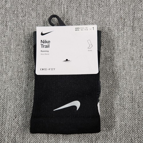 Nike Trailrunning Wollmischung Söckchen Dri-Fit schwarz Herren 10-11,5 WMN 11,5-13 - Bild 1 von 4