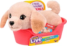 My Really Real Puppy Mini Buddy the Retriever, Interactive Plush Toy with Basket