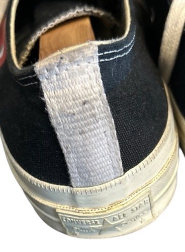 Converse CDG Play Chuck 70 Low Sneakers Black Heart Men Size 10 Comme De Garçons - Afbeelding 12 van 22