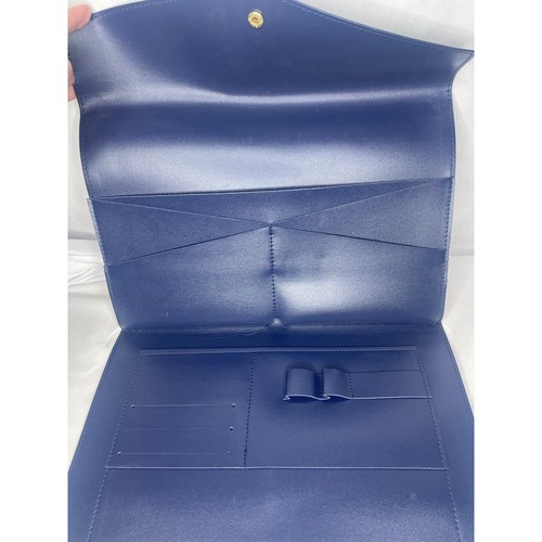 Glass Ladder & Co. Portfolio Clutch, Laptop Sleeve - Navy Vegan Leather - Picture 6 of 7