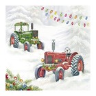 Festive Tractor Christmas Cocktail IHR Paper Table Napkins 25 cm or 10 inches sq