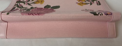 New Carolina Herrera Pink Floral Toiletry Clutch Bag Travel Make Up 12”x8” - Picture 3 of 8