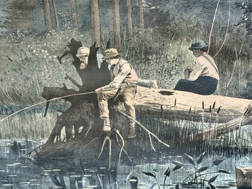 Conjunto Enmarcado WINSLOW HOMER Harper's Impresiones Semanales Cortesía Museo Arte Metropolitano - Imagen 10 de 24