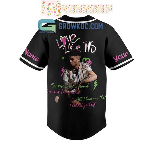 Zain Javadd Malik Love Like This Personalized Baseball Jersey - Picture 2 of 4