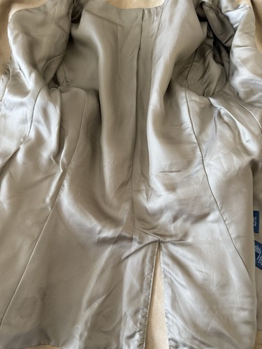 Ralph Lauren Vintage 90's Beige Real Fine Goat Suede Peplum Jacket Size UK8/10 - Picture 14 of 17