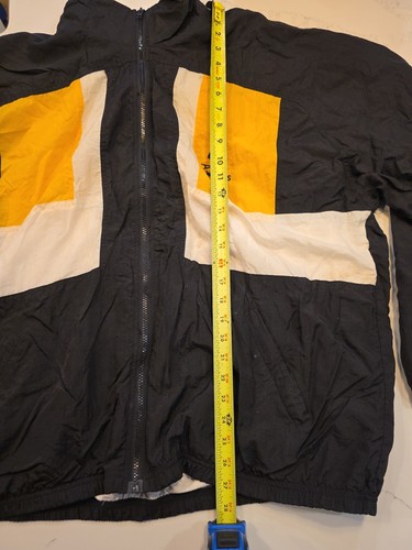 Vintage Sahara Iowa Hawkeyes Stepp Windbreaker Jacke XL schwarz gelb NCAA 90s - Bild 6 von 7