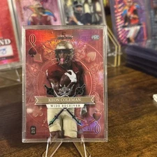 Five card tech deck red Queen of spades Keon Coleman 2/2