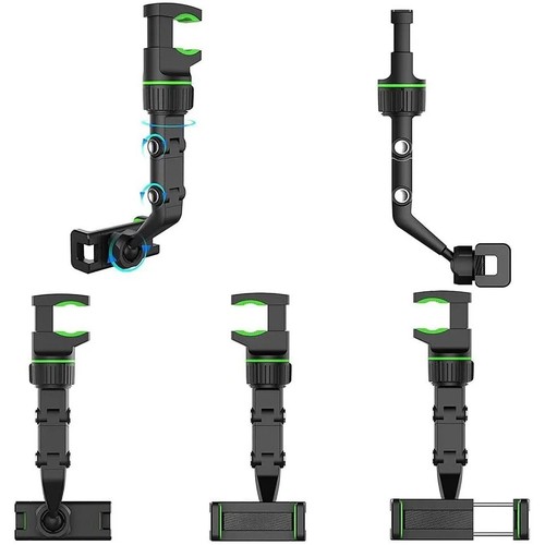 360° drehbarer Rückspiegel Handyhalter - Einziehbare Auto Handyhalterung für... - Bild 14 von 19