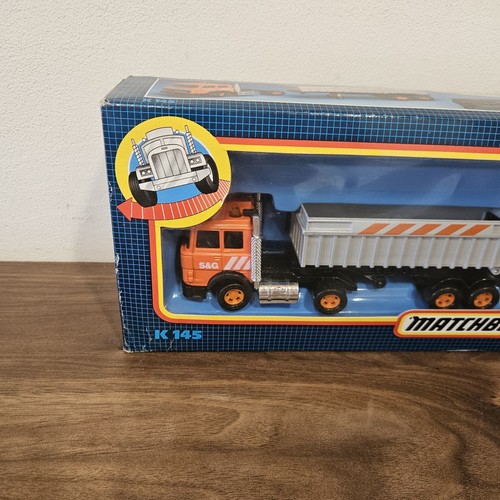 Vintage Boxed Matchbox Super Kings K145 K-145 Iveco Tipper Truck - Picture 2 of 6