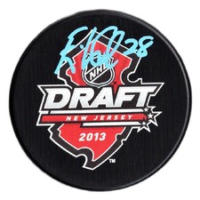 Elias Lindholm autographed signed all-star puck NHL Boston Bruins JSA