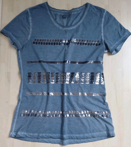 Marken T Shirt von HEINE 38, Glitzer, Washed, Baumwolle-Viskose-Mischung