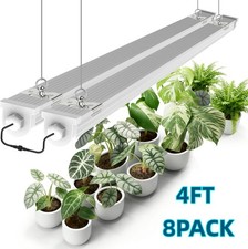 8-PACK 4FT Waterproof LED Grow Lights Indoor Plant Lights 4 Foot Growing Lamps