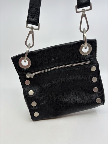 Hammitt Los Angeles Black Leather Crossbody Bag Purse Red Interior Small - Picture 9 of 22