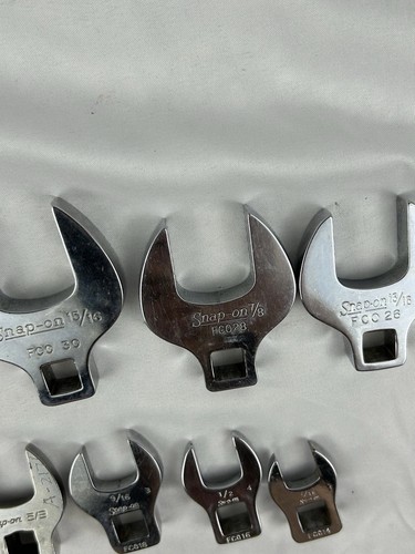 Snap-on Tools 211FCOA 10pc 3/8" Drive SAE Open-End Crowfoot Set (7/16”-1”) READ - Foto 6 di 9