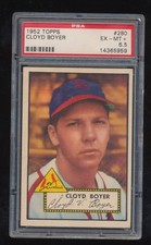 PSA 6.5   1952 Topps Baseball  Cloyd Boyer  # 280
