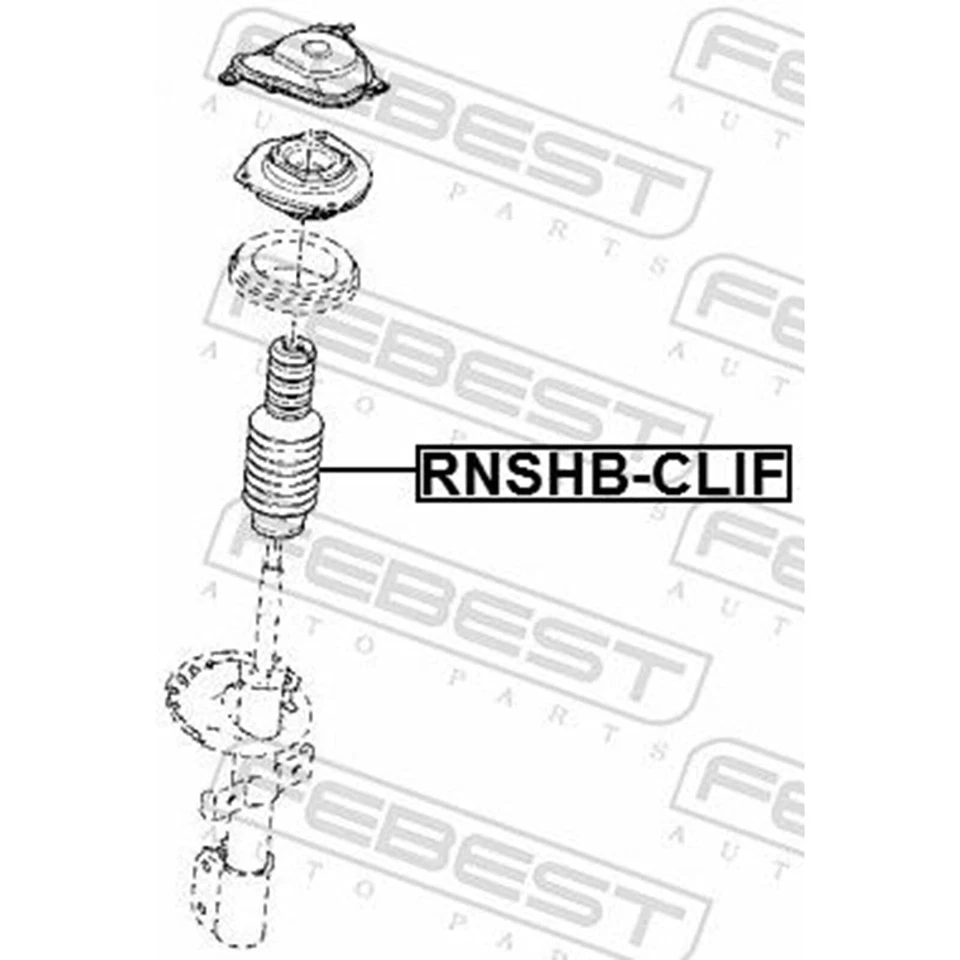 2X FEBEST Guardapolvos Kit Amortiguador Delantero Apto para Renault Clio Modus - Imagen 3 de 3