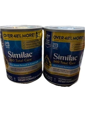 LOT OF 2 Similac 360 Total Care Inf.  Formula w/Iron 30.8oz,Exp 11/1/25 & 1/1/26