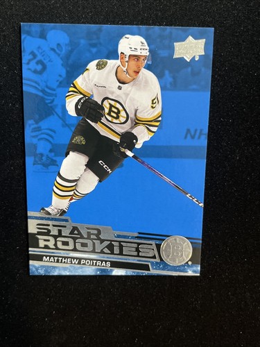 23-24 UD Star Rookies Box Set RC Blue Parallel 12 Matthew Poitras