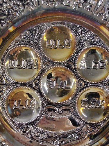 Vintage runde versilberte von Silberschmied Studio Pessach Seder Platte 13" ST33 - Bild 7 von 15