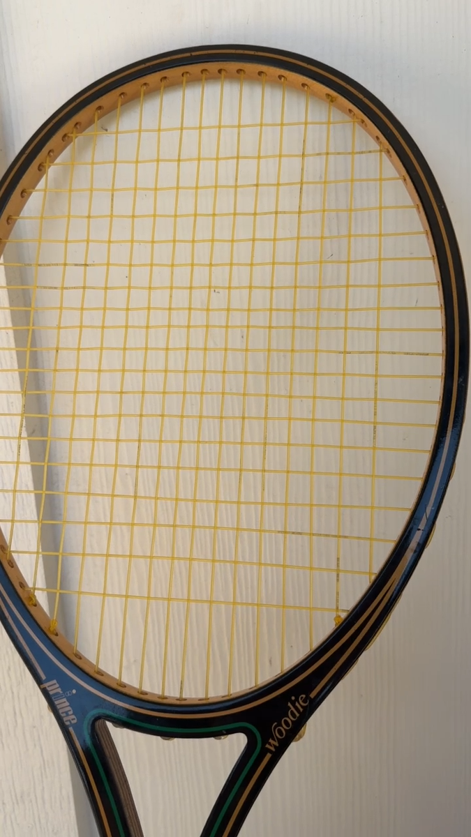 Vintage 1980 Prince Woodie Tennis Racquet 4-3/8 Grip Graphite Ash