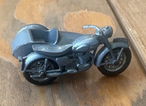Vintage 1960's Matchbox Lesney No 4 Triumph T110 Motorcycle and Sidecar Blue - Picture 3 of 21