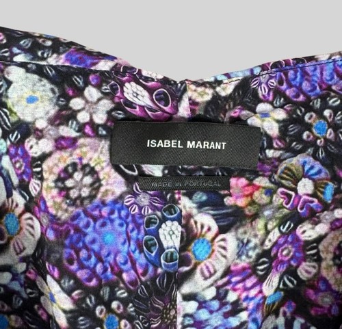 Isabel Marant Skirt Womens 44 Floral Ruffle Ruched Mini Made in Portugal - Picture 3 of 9