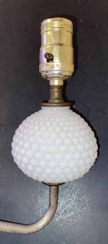 Vintage weiße Milchglas Kochfeld Nagel Mid Century elektrische Wandleuchte Lampe Wandleuchter - Bild 3 von 7