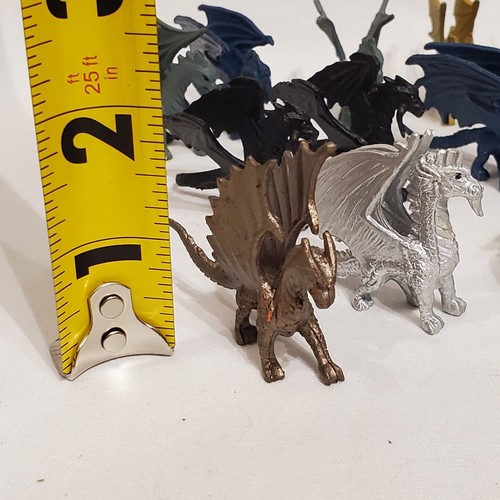 25er Set Drachenspielzeug Kunststoff 2 Zoll hoch - - 8 metallfarben - Bild 22 von 22