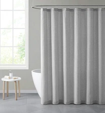 GoodGram Hotel Premium Cotton Blend Waffle Weave Fabric Shower Curtain Gray