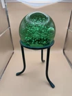 vintage MCM Modern blown green And Peach  bubble paperweight 1960s Murano