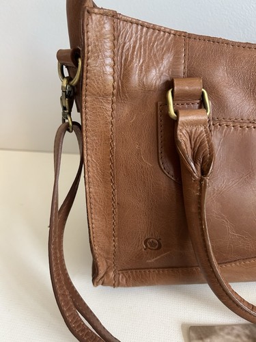 BORN BOC Eva Brown Leather Purse Satchel Handbag Shoulder Crossbody - Picture 4 of 13