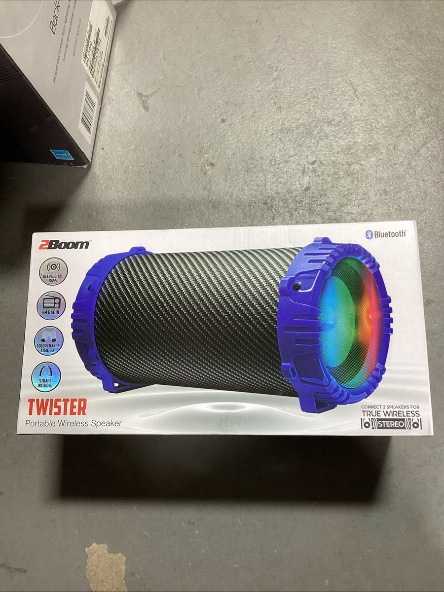 2 BOOM Twister Portable Wireless Speaker With FM Radio