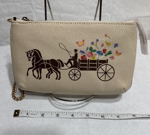 Coach Large Wristlet 19W/Dreamy Veggie Print Horse & Carriage C8725 NWT - Picture 2 of 11